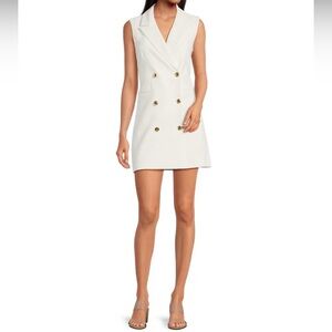 French Connection Whisper Sleeveless Blazer Minidress